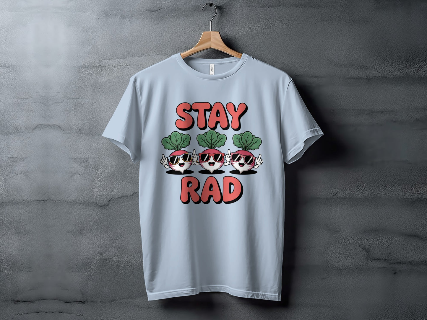 Stay Rad Graphic Tee Fun Cartoon Characters Shirt