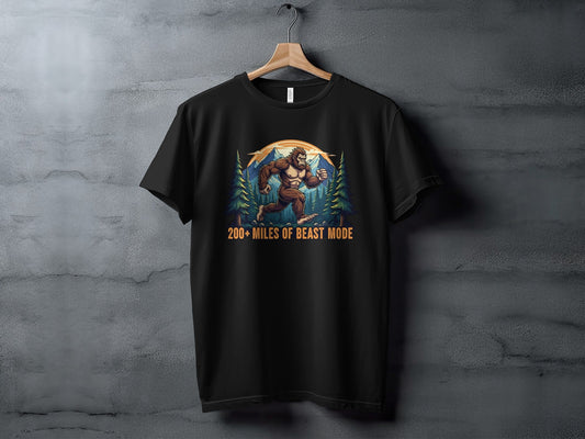 200 Plus Miles Of Beast Mode Running Sasquatch T-Shirt - Sloth & Duck