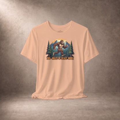 200 Plus Miles Of Beast Mode Running Sasquatch T-Shirt -XS - Sloth & Duck