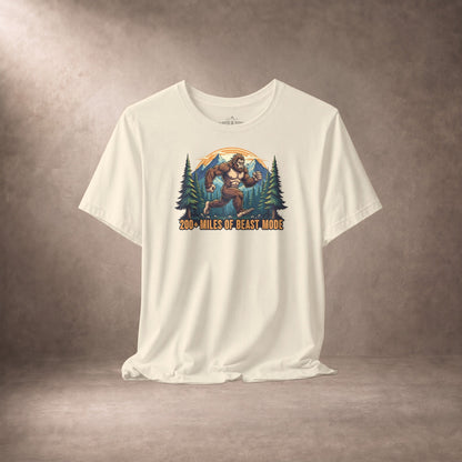 200 Plus Miles Of Beast Mode Running Sasquatch T-Shirt -XS - Sloth & Duck