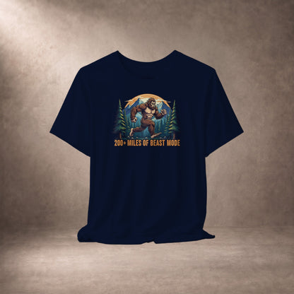 200 Plus Miles Of Beast Mode Running Sasquatch T-Shirt -XS - Sloth & Duck