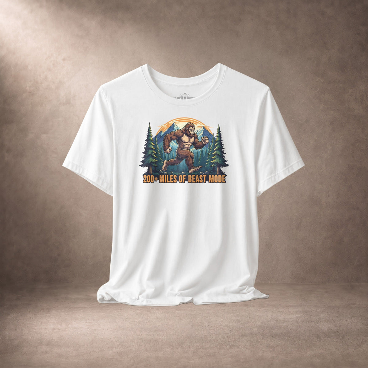 200 Plus Miles Of Beast Mode Running Sasquatch T-Shirt -XS - Sloth & Duck