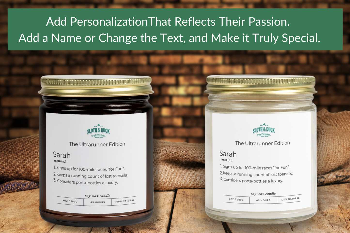 "The Ultrarunner Edition" Personalized Scented Candle