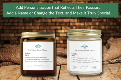 "The Winter Runner" Edition Personalized Scented Candle