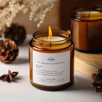 "The Early Morning Runner" Edition Personalized Scented Candle