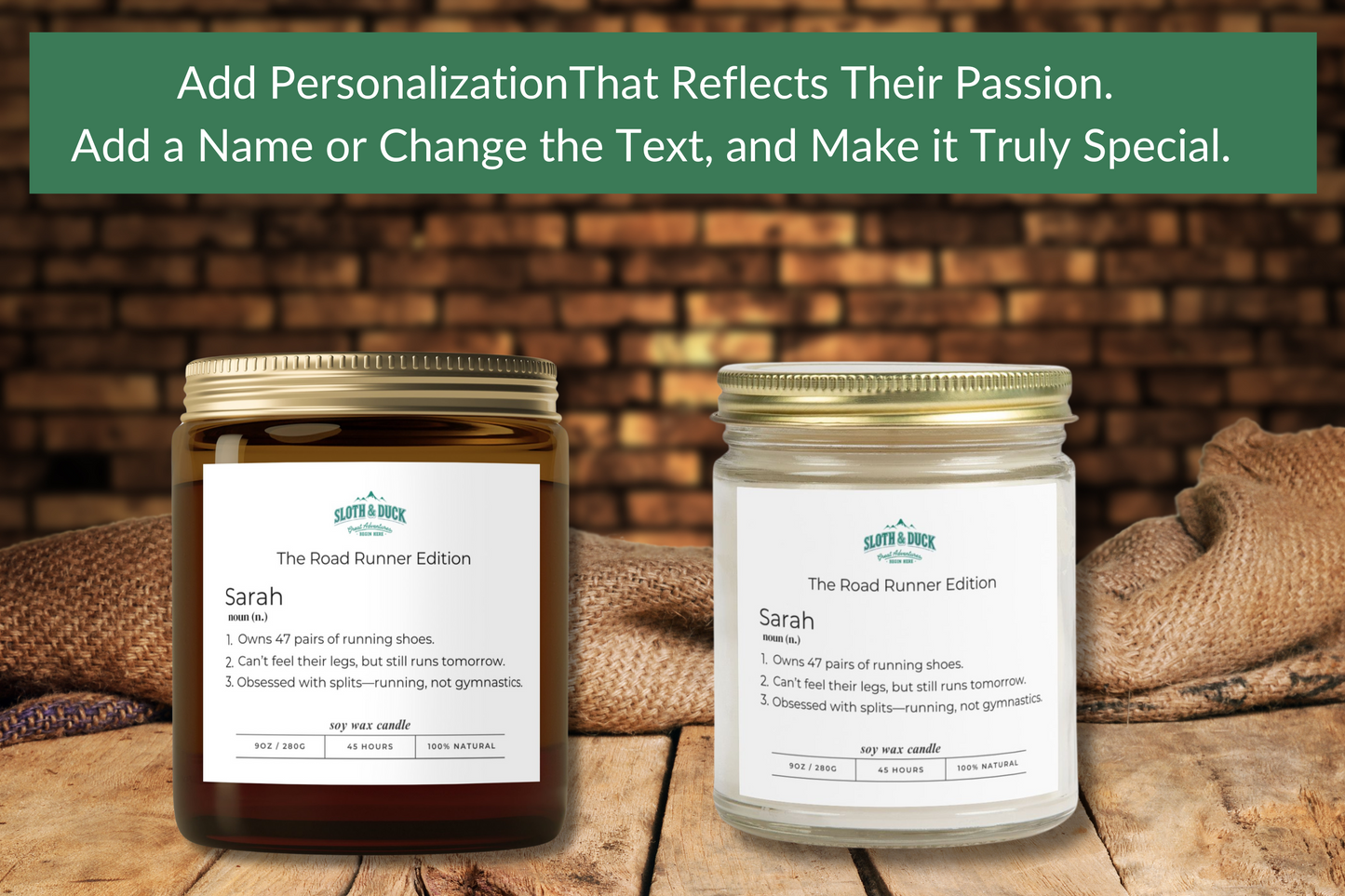 "The Road Runner Edition" Personalized Scented Candle