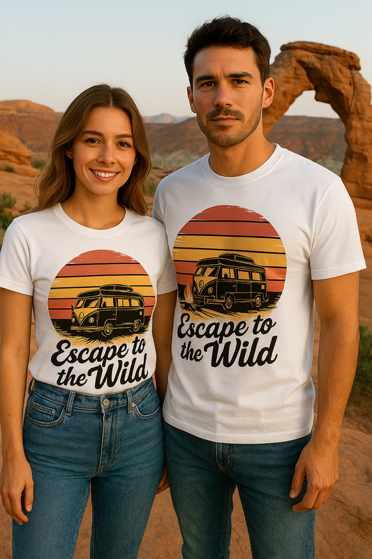 Escape to the Wild T-Shirt – Retro Camper Van