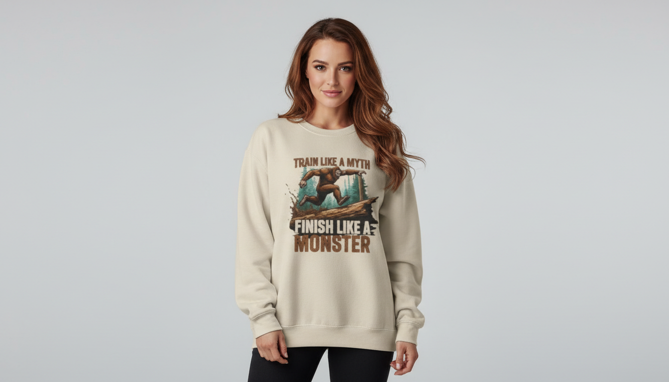 Train Like a Myth Bigfoot Sweatshirt
