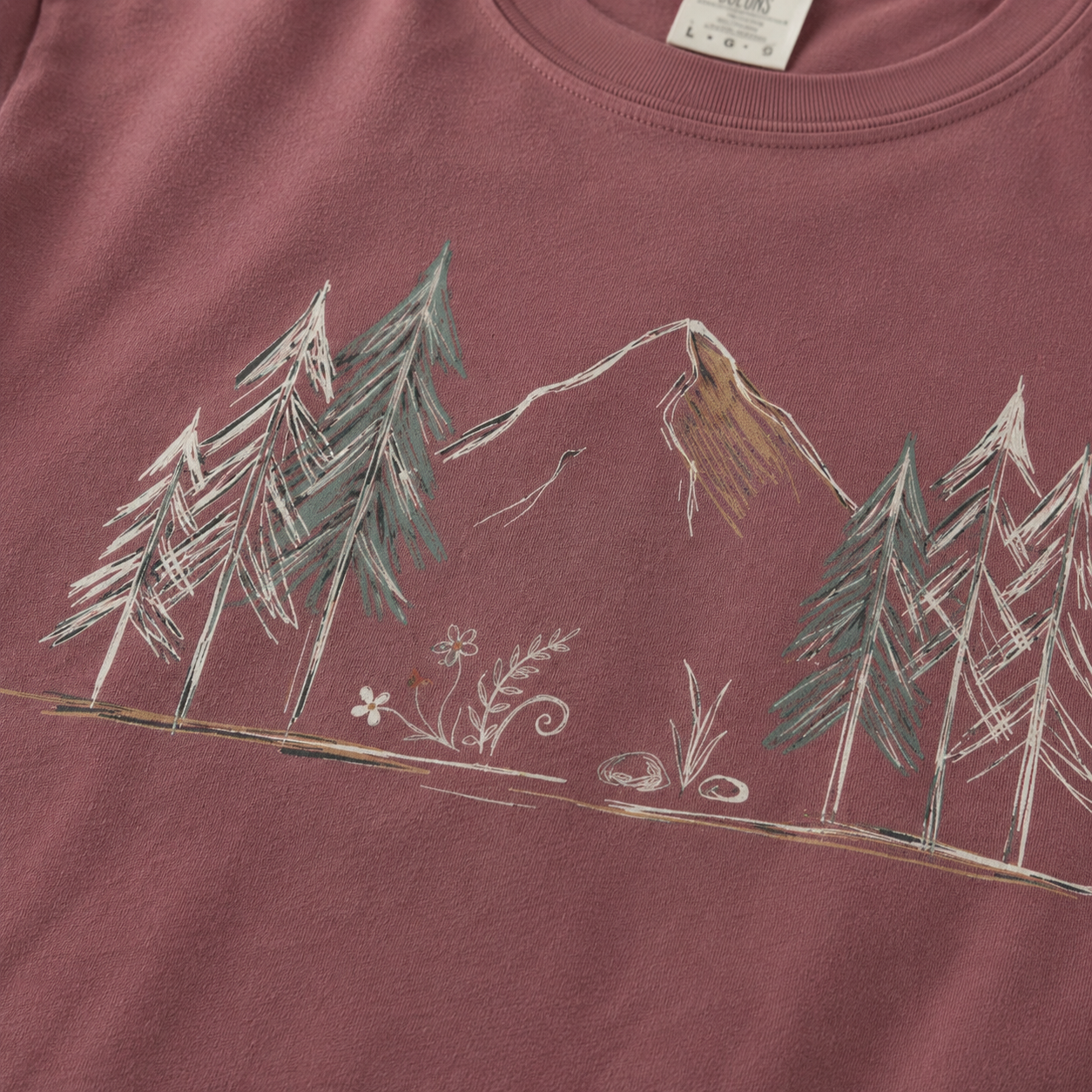 Into the Pines Mountain Sketch T-Shirt | Sloth & Duck