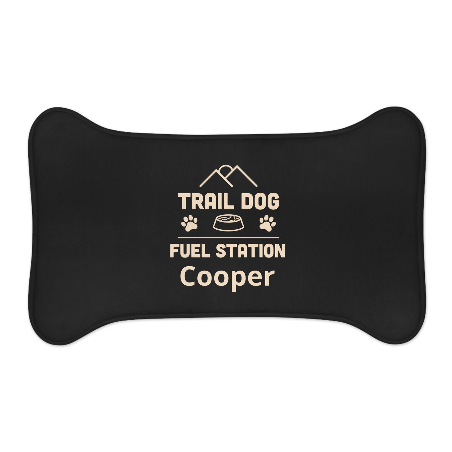 Trail Dog Fuel Station Personalized Pet Feeding Mat
