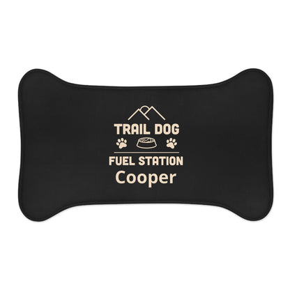 Trail Dog Fuel Station Personalized Pet Feeding Mat