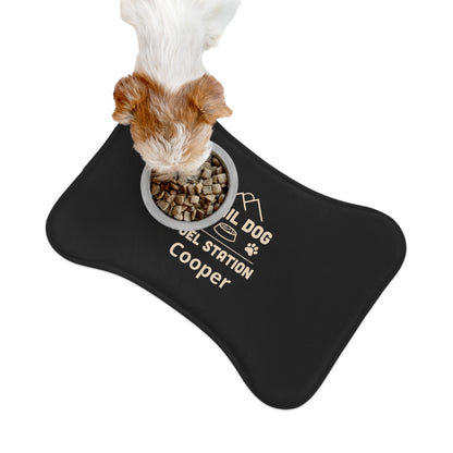 Trail Dog Fuel Station Personalized Pet Feeding Mat