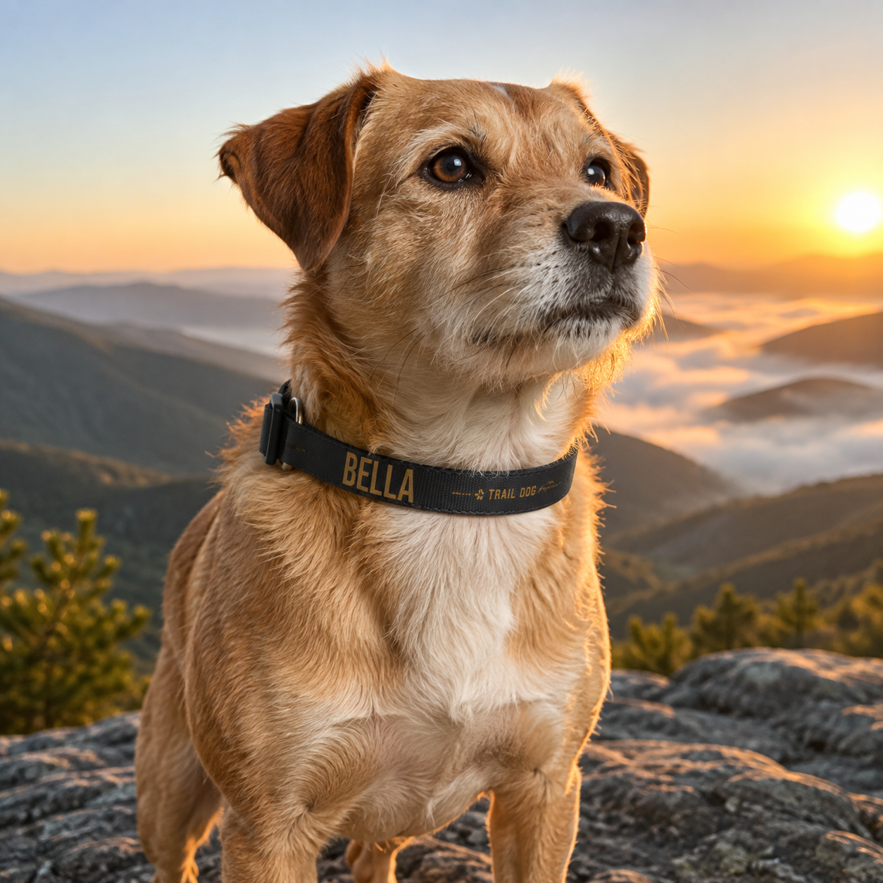 Trail Dog Personalized Dog Collar