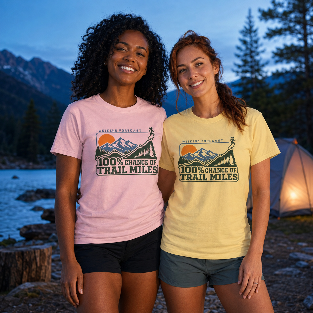 100% Chance of Trail Miles Women's T-Shirt