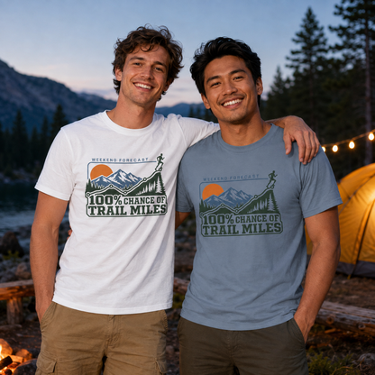 100% Chance of Trail Miles Men's T-Shirt