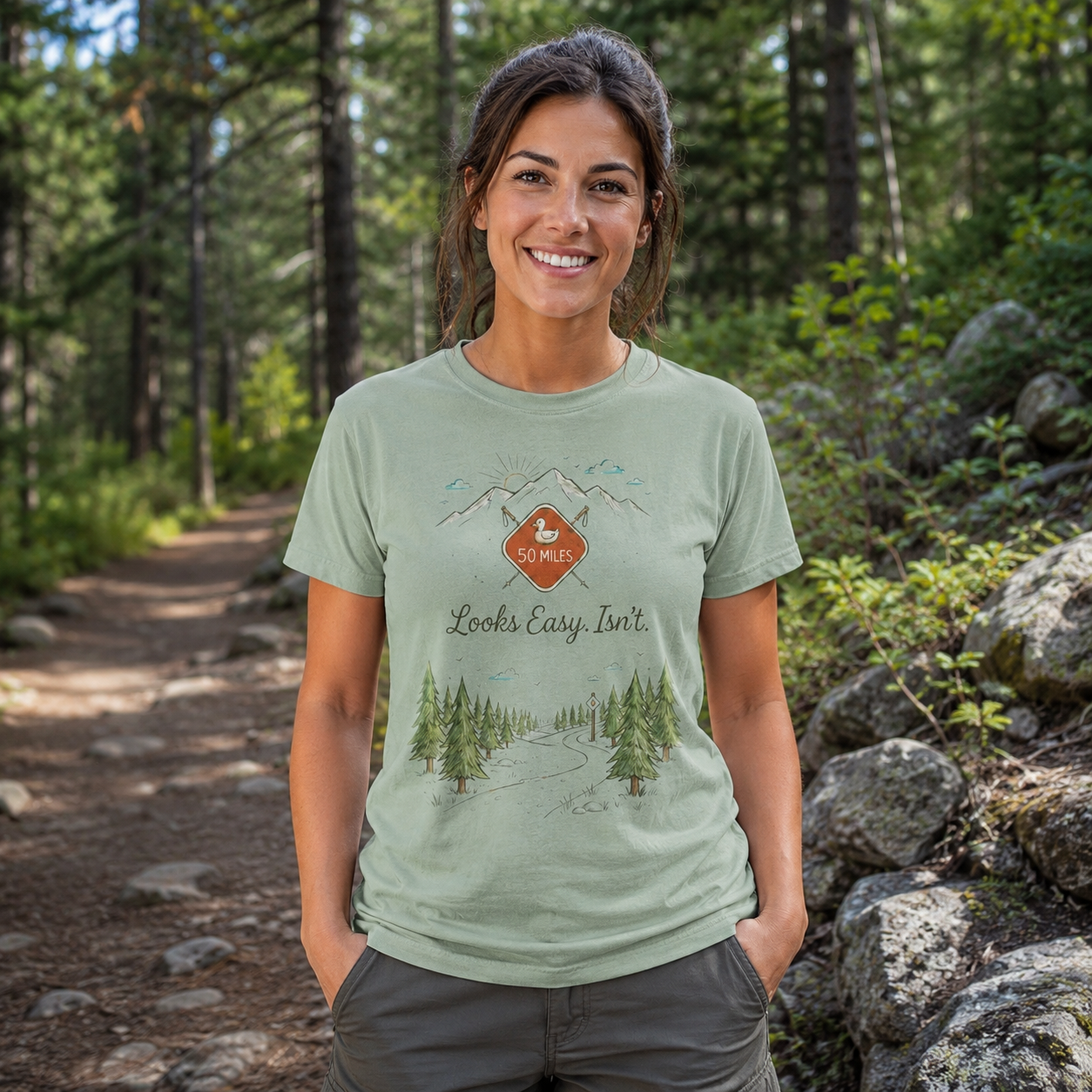 Looks Easy Isn't 50 Mile Trail T-Shirt