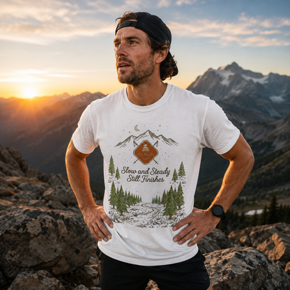 100 Mile Slow and Steady Still Finishes Trail T-Shirt