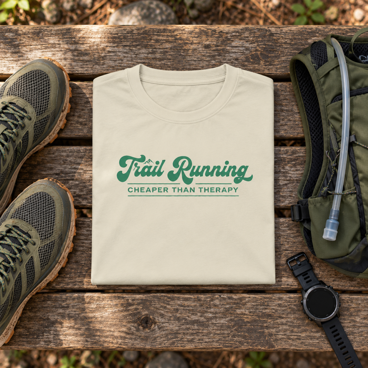 Trail Running Cheaper Than Therapy Performance T-Shirt