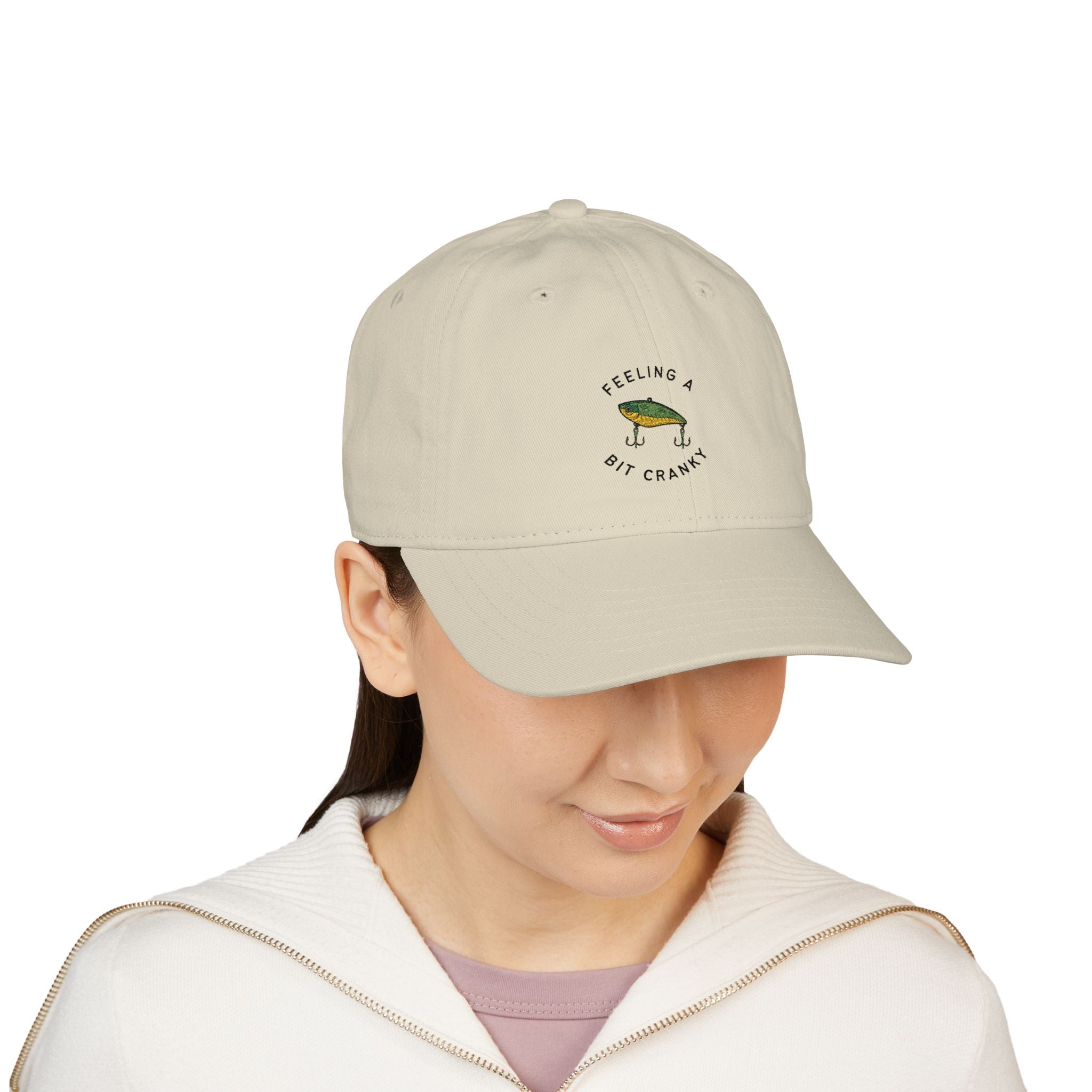 Embroidered Feeling A Bit Cranky Organic Baseball Cap