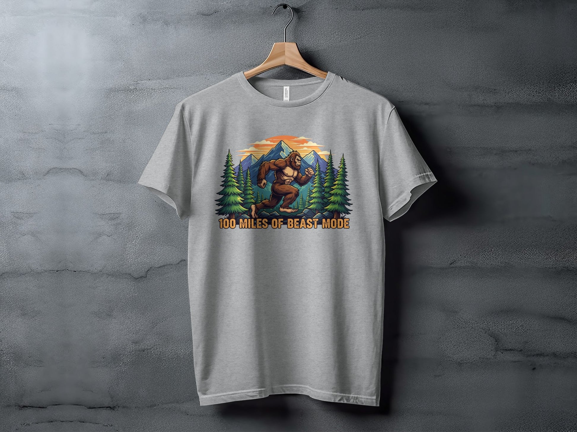 100 Miles of Beast Mode Sasquatch Forest Adventure Shirt