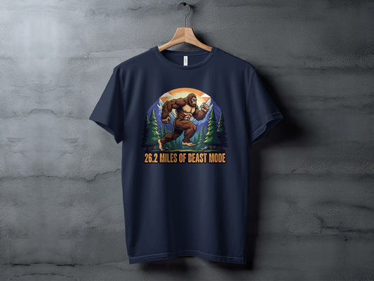 26.2 Miles Of Beast Mode Bigfoot Marathon Runner T-Shirt - Sloth & Duck
