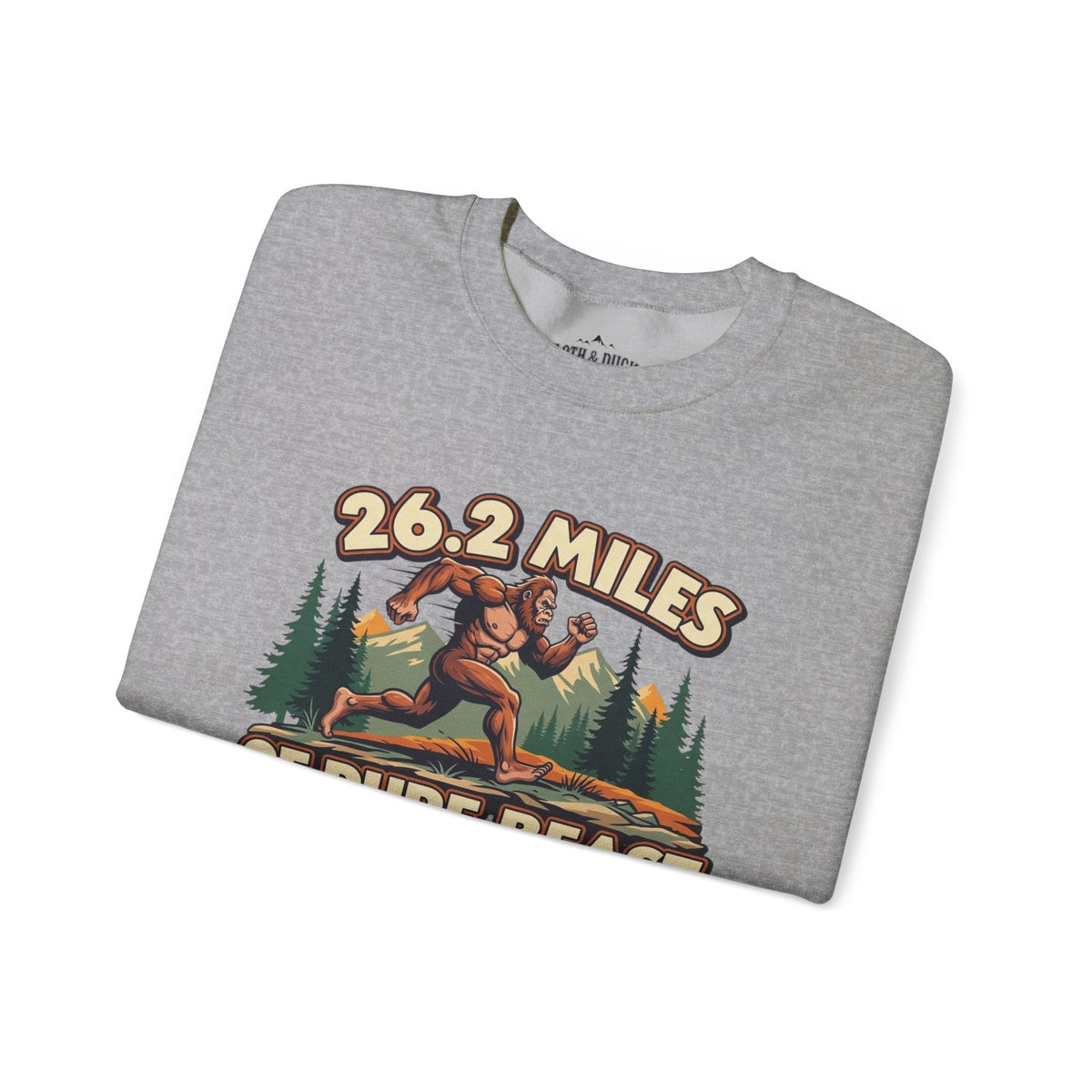 26.2 Miles of Pure Beast Marathon Sweatshirt - Sport Grey - Sloth & Duck