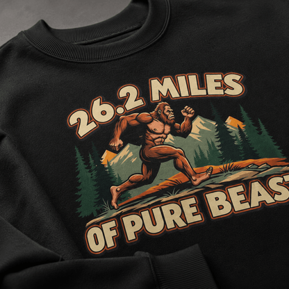 26.2 Miles of Pure Beast Marathon Sweatshirt -Dark Heather - Sloth & Duck