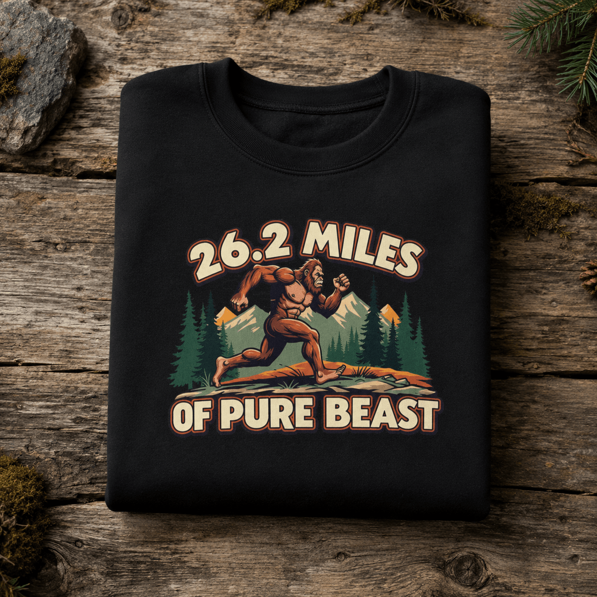 26.2 Miles of Pure Beast Marathon Sweatshirt -Dark Heather - Sloth & Duck