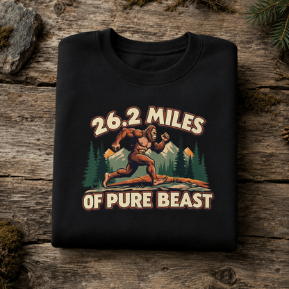 26.2 Miles of Pure Beast Marathon Sweatshirt -Dark Heather - Sloth & Duck
