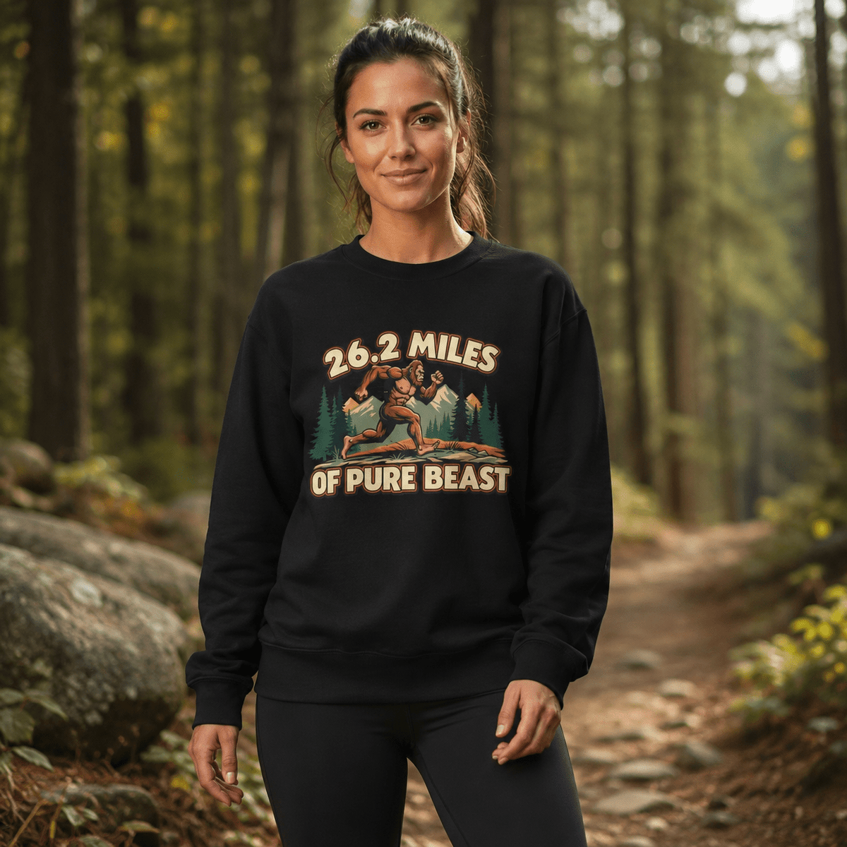 26.2 Miles of Pure Beast Marathon Sweatshirt -Dark Heather - Sloth & Duck