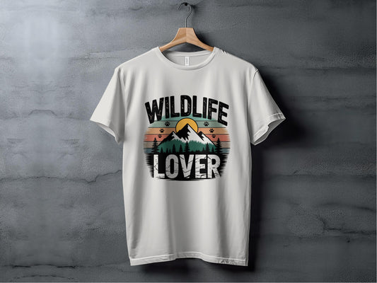 Wildlife Lover Mountain Scene Graphic T-Shirt product type