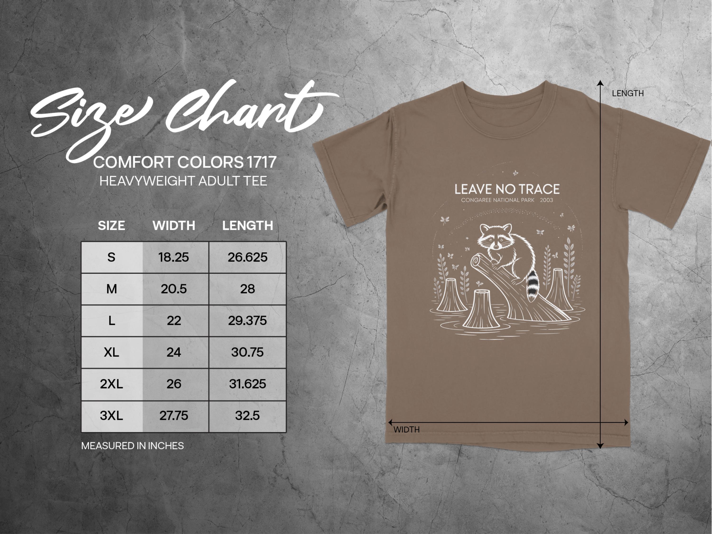 Leave No Trace Raccoon Comfort Colors Tee product