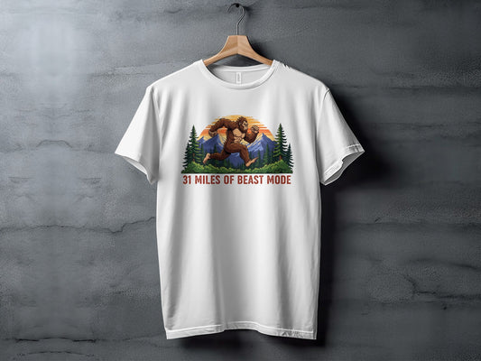 31 Miles of Beast Mode Bigfoot Running T-Shirt - Sloth & Duck