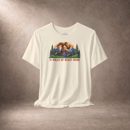 31 Miles of Beast Mode Bigfoot Running T-Shirt -XS - Sloth & Duck