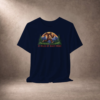 31 Miles of Beast Mode Bigfoot Running T-Shirt -XS - Sloth & Duck