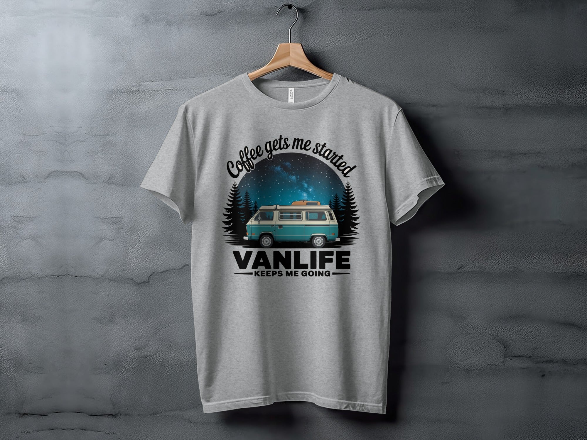 Coffee Gets Me Started Vanlife Keeps Me Going Shirt