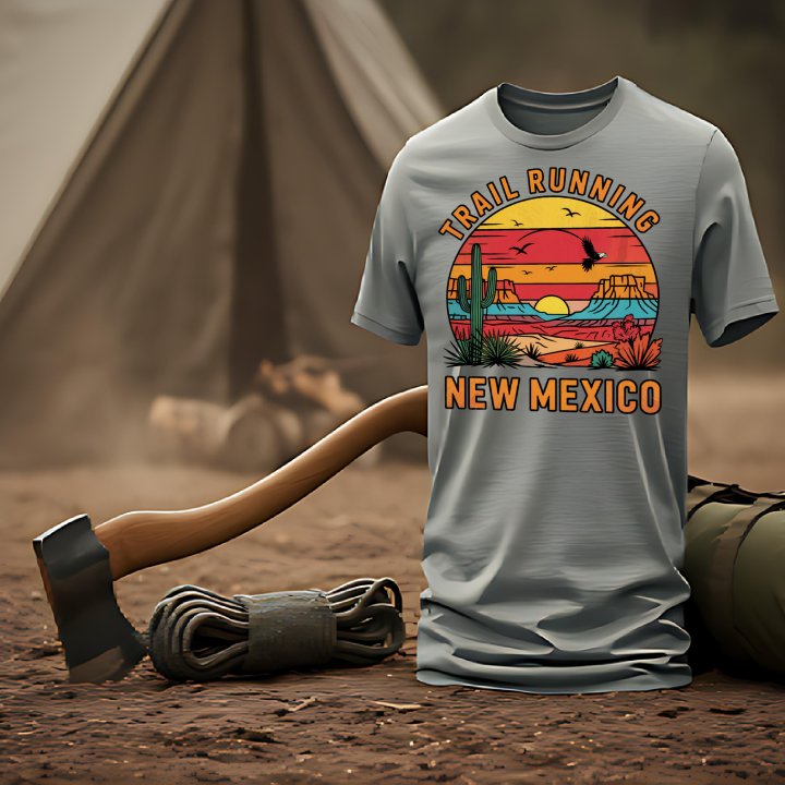 Trail Running New Mexico Scenic Graphic T-shirt product
