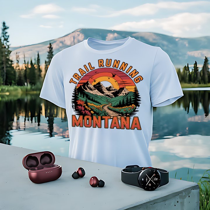Trail Running Montana Graphic T-Shirt product type