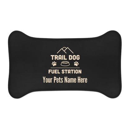Trail Dog Fuel Station Personalized Pet Feeding Mat