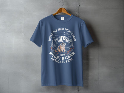 Mount Rainier Where The Wild Things Roam T-Shirt product