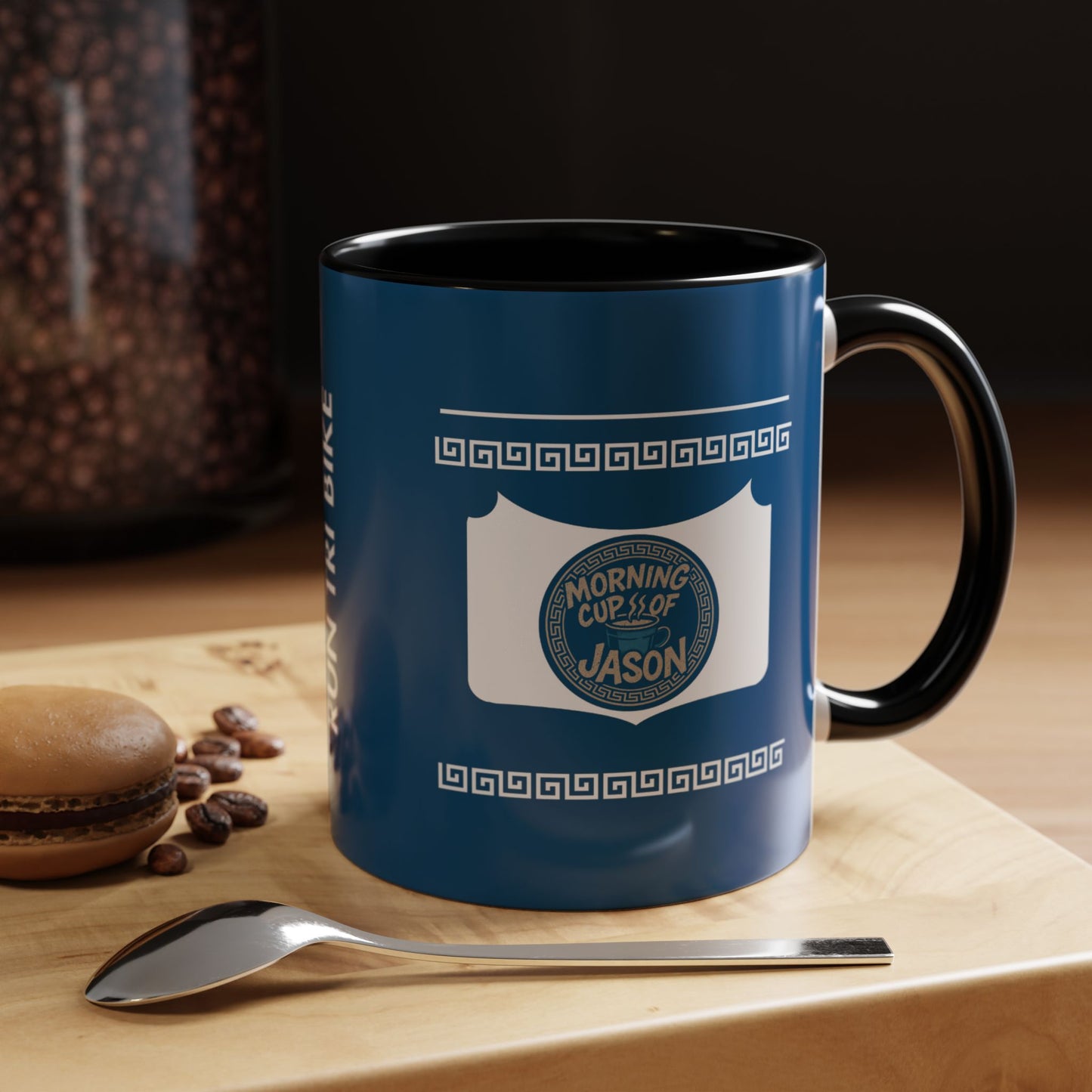 Sip. Laugh. Think. Repeat.  Blue Mug