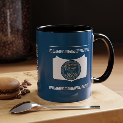 Sip. Laugh. Think. Repeat.  Blue Mug