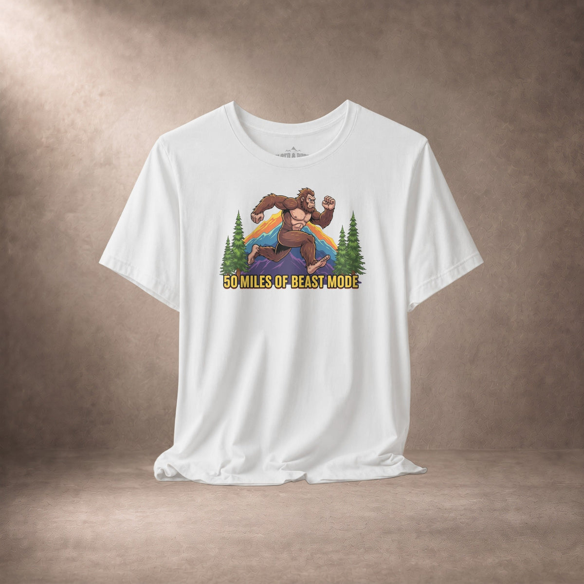 50 Miles Of Beast Mode Bigfoot Running Graphic T-Shirt -XS - Sloth & Duck