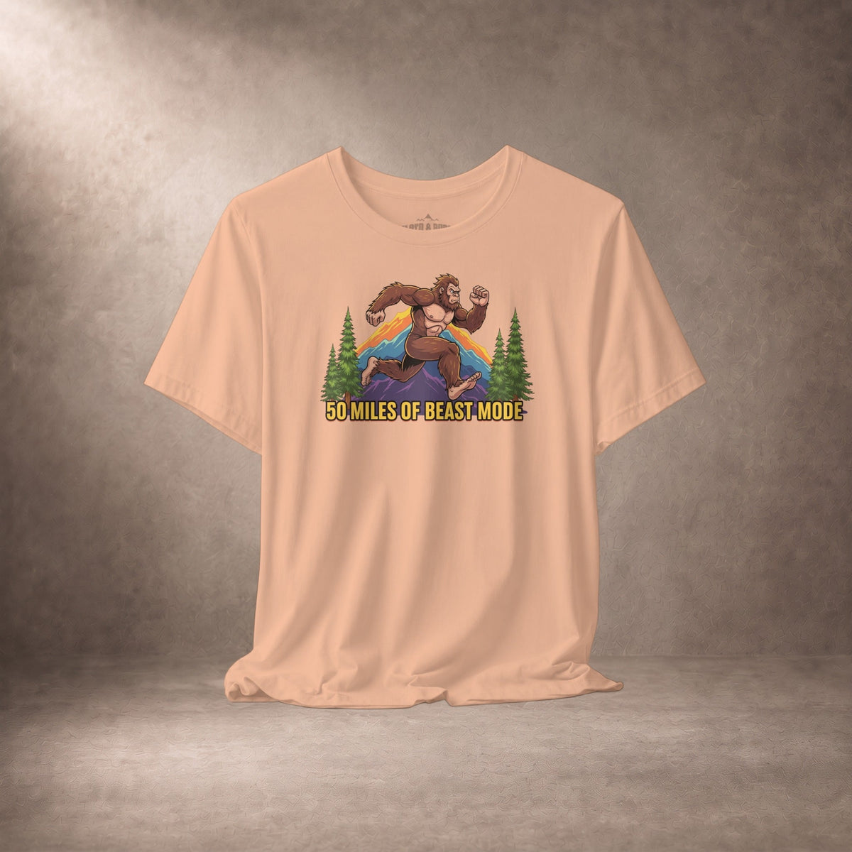 50 Miles Of Beast Mode Bigfoot Running Graphic T-Shirt -XS - Sloth & Duck