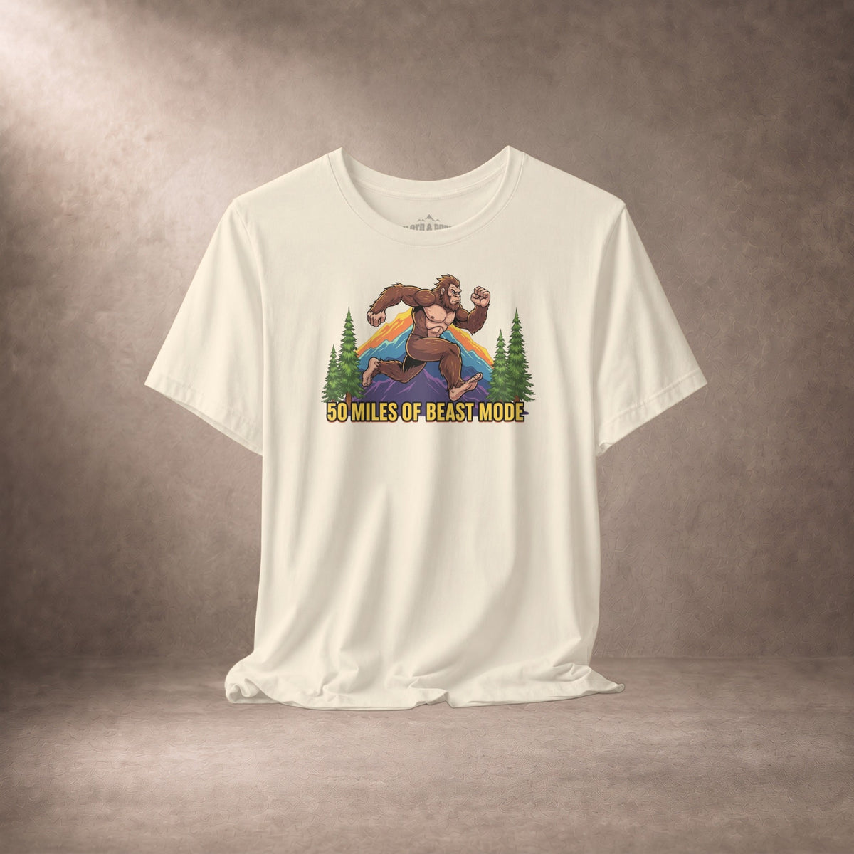 50 Miles Of Beast Mode Bigfoot Running Graphic T-Shirt -XS - Sloth & Duck