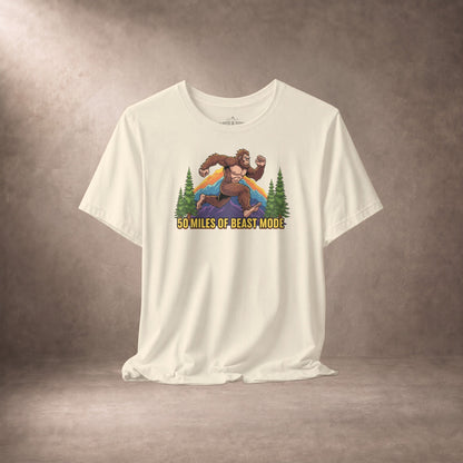 50 Miles Of Beast Mode Bigfoot Running Graphic T-Shirt -XS - Sloth & Duck