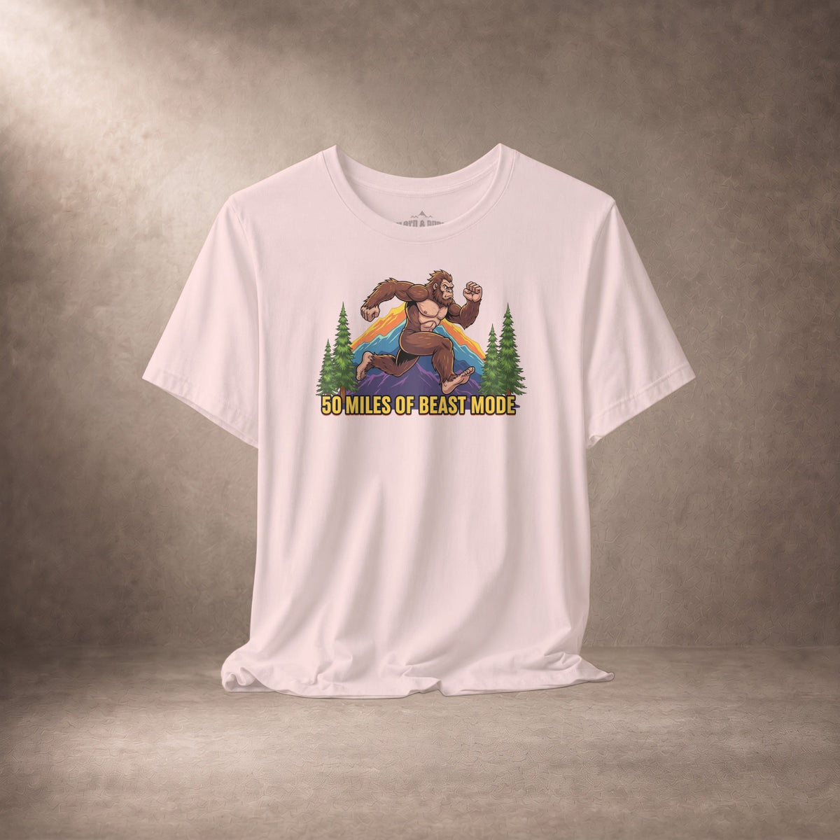 50 Miles Of Beast Mode Bigfoot Running Graphic T-Shirt -XS - Sloth & Duck