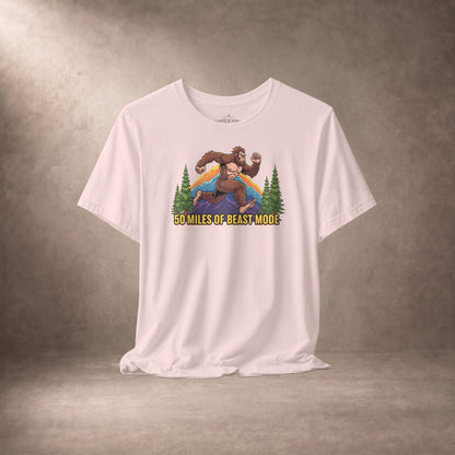 50 Miles Of Beast Mode Bigfoot Running Graphic T-Shirt -XS - Sloth & Duck