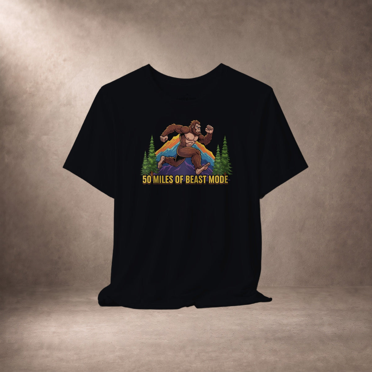 50 Miles Of Beast Mode Bigfoot Running Graphic T-Shirt -XS - Sloth & Duck
