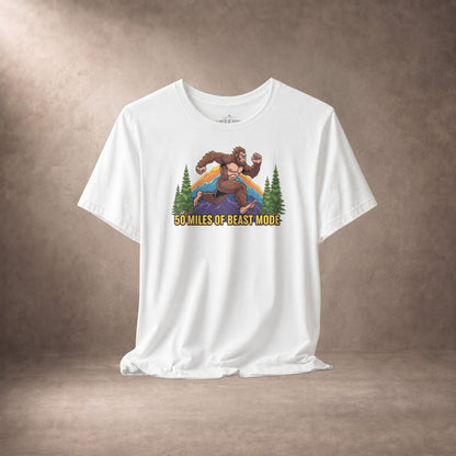 50 Miles Of Beast Mode Bigfoot Running Graphic T-Shirt -XS - Sloth & Duck